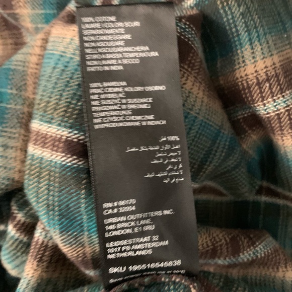 BDG Urban Outfitters Embroidered Button-Up Front Flannel Shirt - Picture 6 of 6